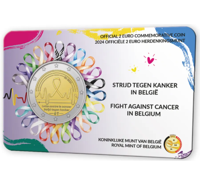 Belgien 2 Euro BU 2024 - Krebsbekämpfung - NL