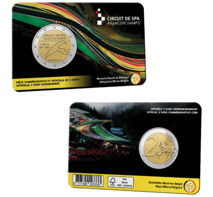 Belgien 2 Euro BU 2025 - Rennstrecke Spa-Francorchamps - FR + NL