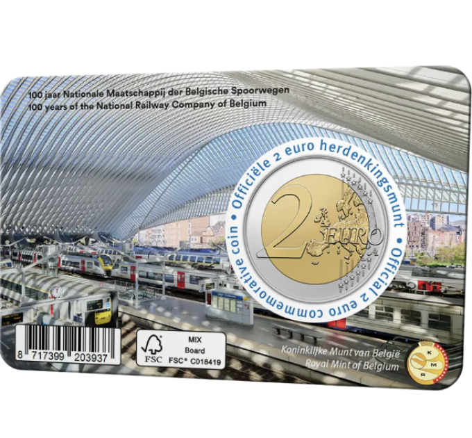 Belgien 2 Euro BU 2026 - 100 Jahre NMBS - FR