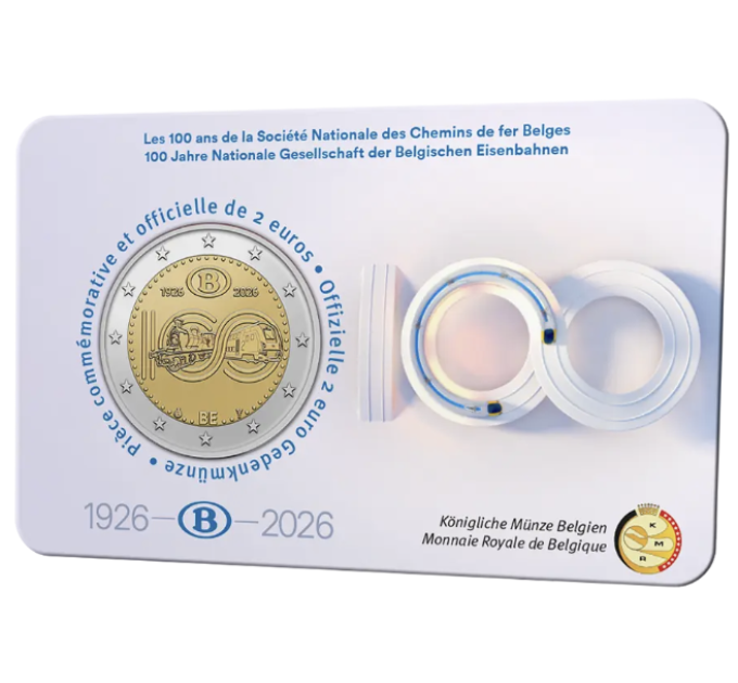 Belgien 2 Euro BU 2026 - 100 Jahre NMBS - FR