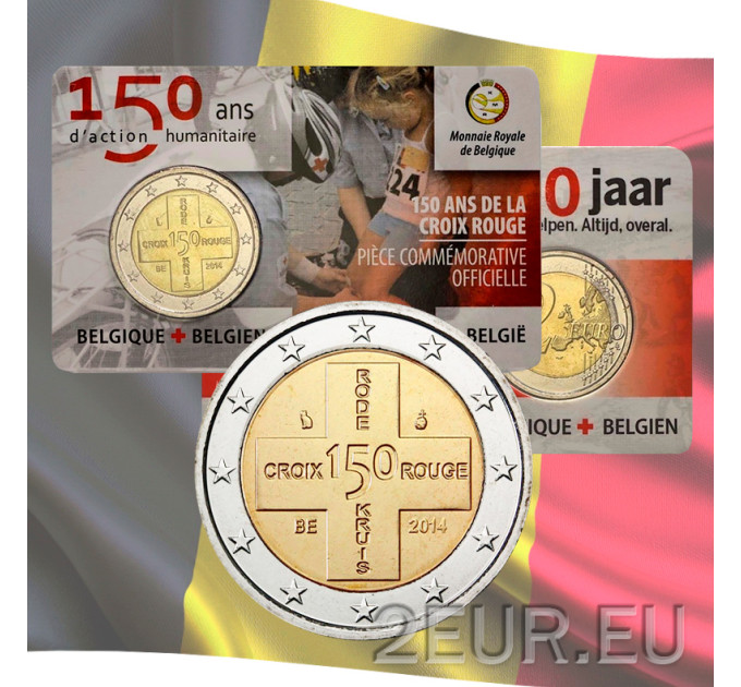 Belgien 2 euro BU 2014 - 150 Jahre Belgisches Rotes Kreuz - FR 