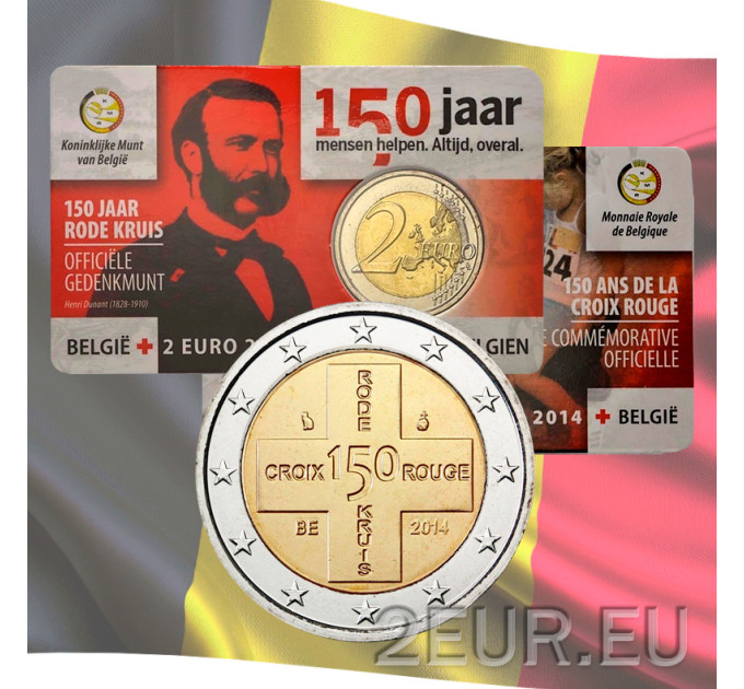 Belgien 2 euro BU 2014 - 150 Jahre Belgisches Rotes Kreuz - NL