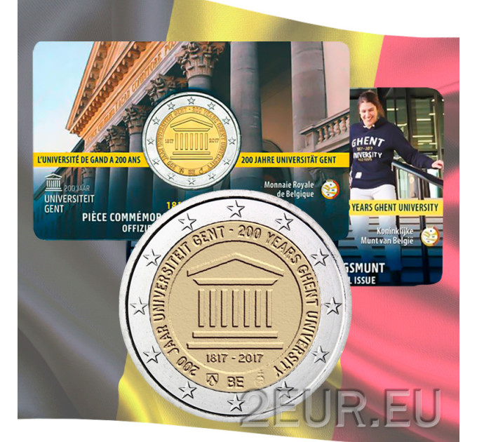 Belgien 2 euro BU 2017 - 200 Jahre Universität Gent - FR