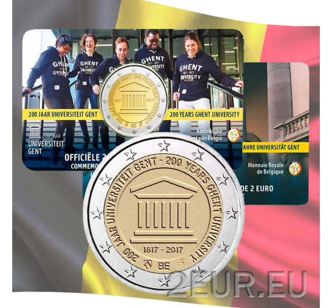 Belgien 2 euro BU 2017 - 200 Jahre Universität Gent - NL