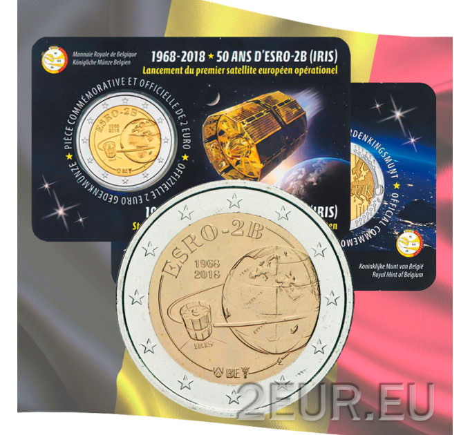 Belgien 2 euro BU 2018 - Europäischer Satellit ESRO 2B - FR