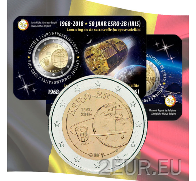 Belgien 2 euro BU 2018 - Europäischer Satellit ESRO 2B - NL