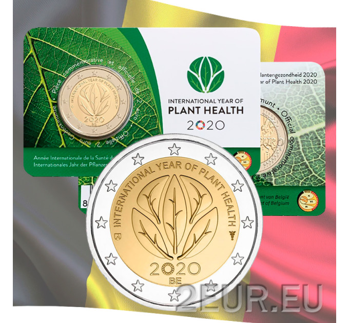 Belgien 2 euro BU 2020 - Internationales Jahr der Pflanzengesundheit - FR