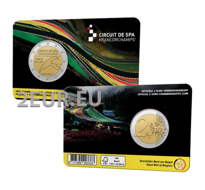 Belgien 2 Euro BU 2025 - Rennstrecke Spa-Francorchamps - FR