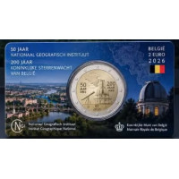 Belgien 2 Euro BU 2026 - Das National Geographic Institute (NGI) Belgien 2 Euro BU 2026 - Das National Geographic Institute (NGI)