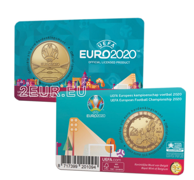 Belgien 2,5 euro BU 2021 - UEFA 2020 - FR