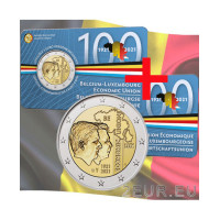 Belgien 2 euro BU 2021 - 100. Jahrestag der Belgisch-Luxemburgischen Wirtschaftsunion (BLEU) - NL+FR