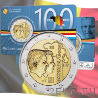 Belgien 2 Euro BU 2021 - 100 Jahre Belgisch - Luxemburgische Wirtschaftsunion (BLEU) - FR