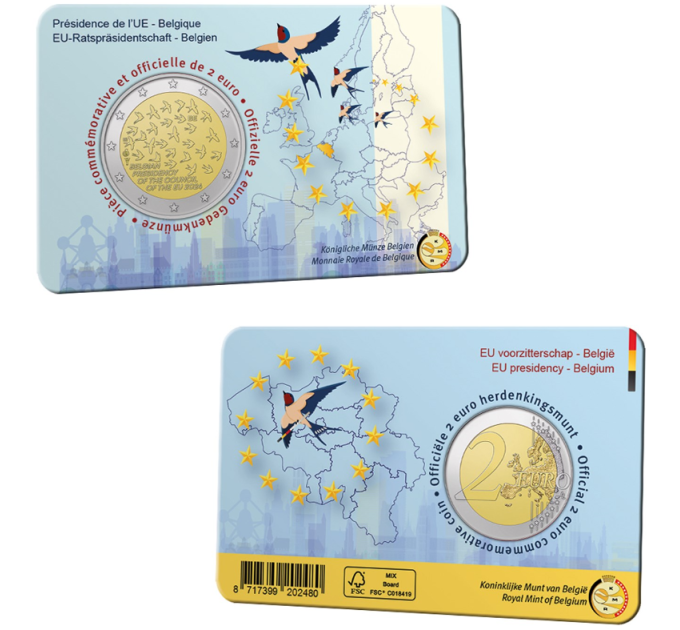 Belgien 2 Euro BU 2024 - EU-Präsidentschaft - FR+NL