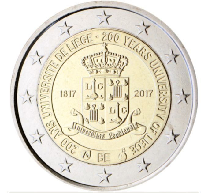 Belgien 2 euro UNC 2017 - 200 Jahre Universität Lüttich 