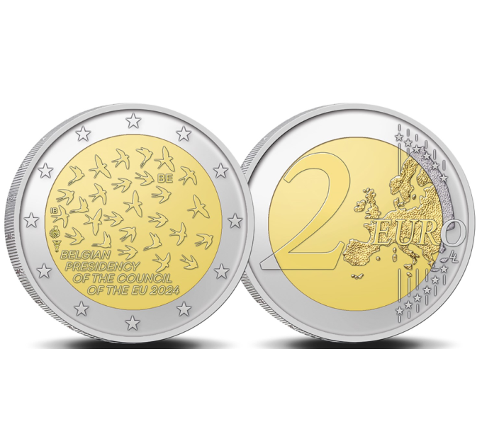 Belgien 2 Euro UNC 2024 - EU-Präsidentschaft 