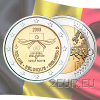 Belgien 2 euro UNC 2008 - 60. Jahrestag der Verkündung der Menschenrechte 