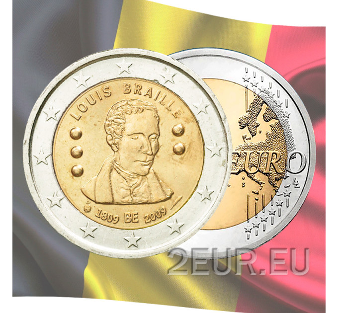 Belgien 2 euro UNC 2009-2 - 200. Geburtstag von Louis Braille 