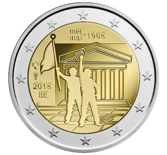Belgien 2 euro UNC 2018 - 50. Jahrestag der Ereignisse im Mai 1968 in Belgien - Studentenaufstand 