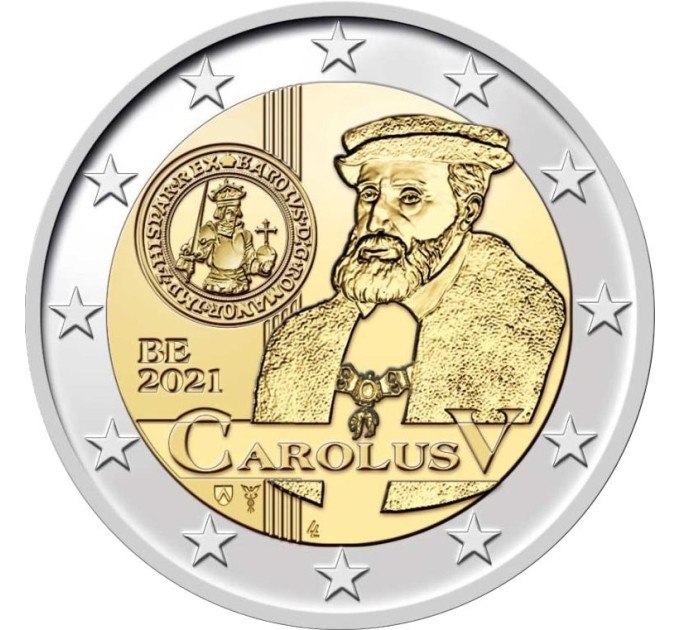 Belgien 2 euro UNC 2021 - 500 Jahre Karl V 