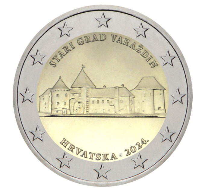 Kroatien 2 euro UNC 2024 - Altstadt von Varazdin