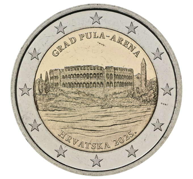 Kroatien 2 euro UNC 2025 - Ciudad de Pula – Arena