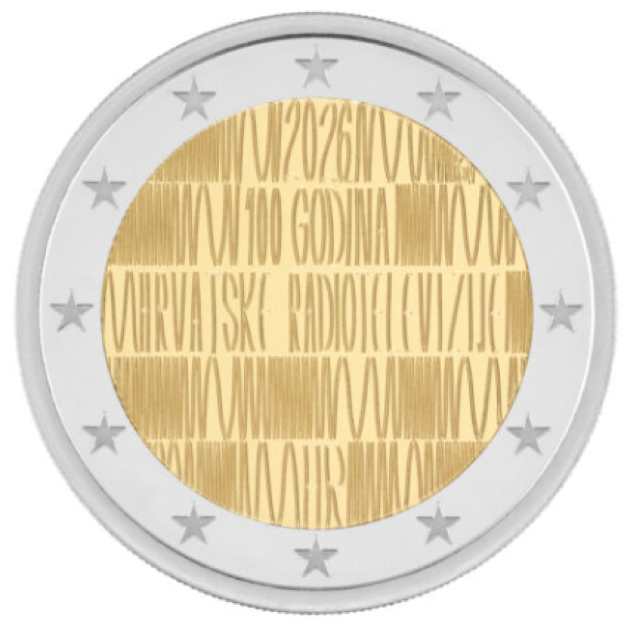 Kroatien 2 EURO-ROLLE 2026 – 100 Jahre kroatischer Rundfunk und Fernsehen Kroatien 2 EURO-ROLLE 2026 – 100 Jahre kroatischer Rundfunk und Fernsehen
