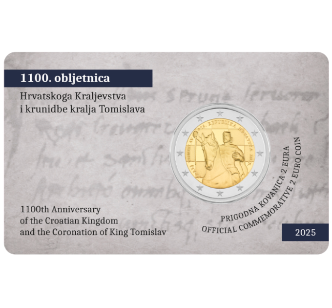 Kroatien 2 euro BU 2025 - 1100. Jahrestag des kroatischen Königreichs und der Krönung von König Tomislav