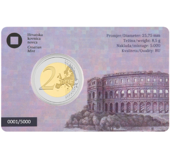 Kroatien 2 euro BU 2025 - Ciudad de Pula – Arena