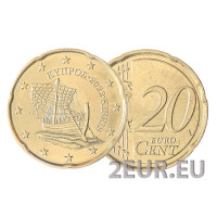 Zypern 20 Cent UNC 2022