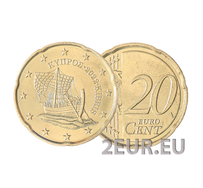 Zypern 20 Cent UNC 2022