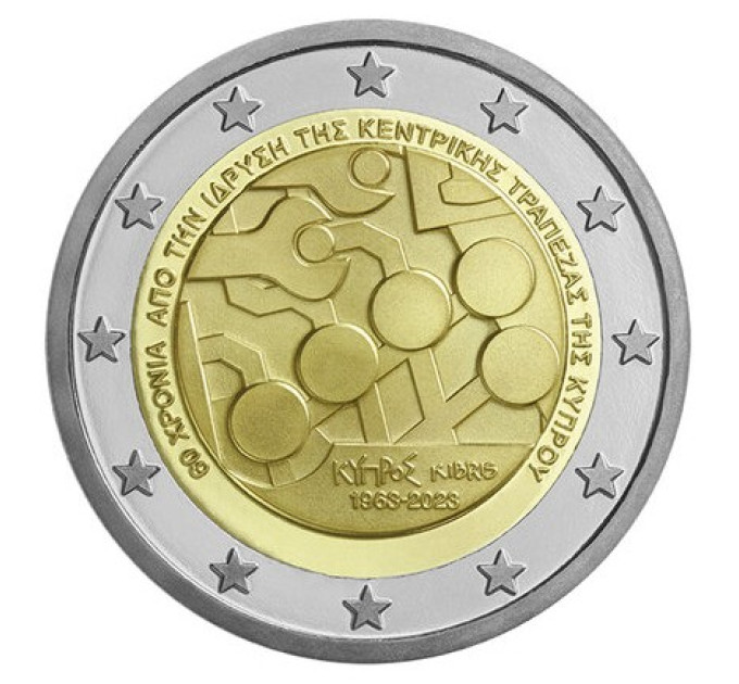 Zypern 2 euro UNC 2023 - 60. Jahrestag der zyprischen Zentralbank