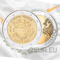 Zypern 2 euro UNC 2012 - 10 Jahre Euro