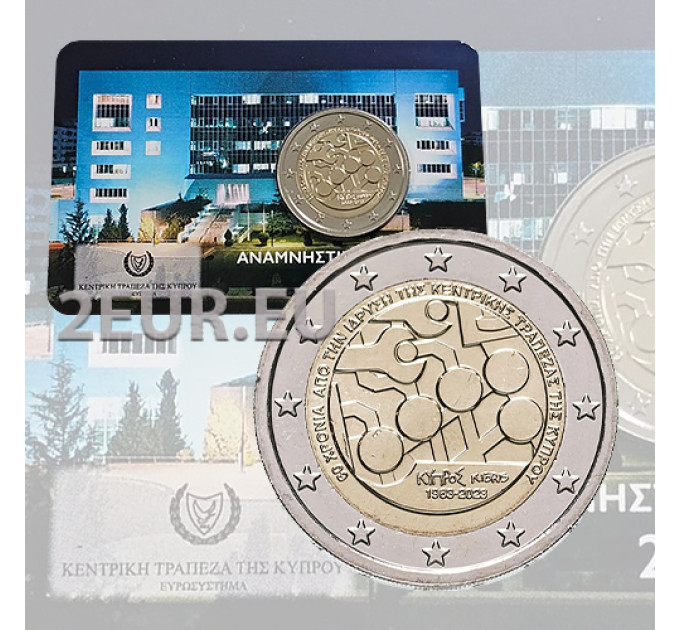 Zypern 2 euro BU 2023 - 60. Jahrestag der Zentralbank Zyperns