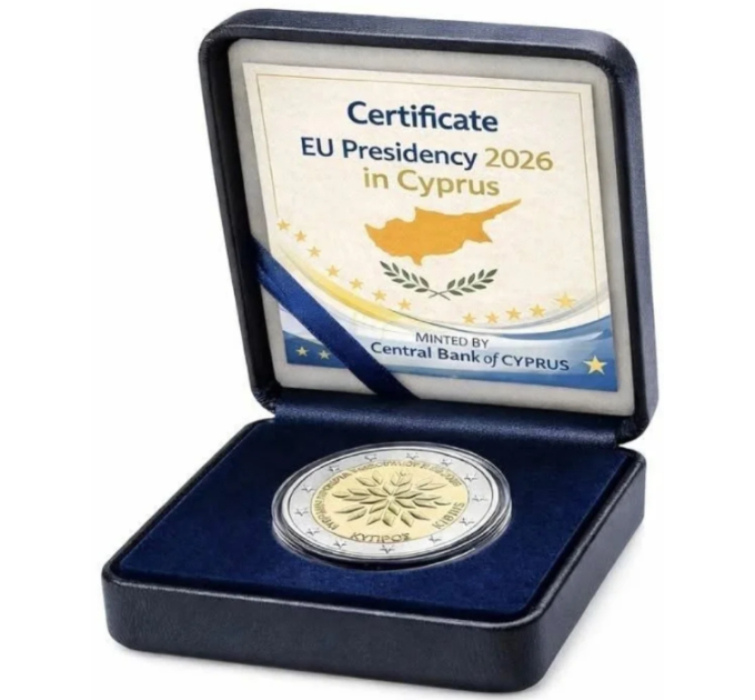 Zypern 2 euro proof 2026 - Präsidentschaft des Europarats