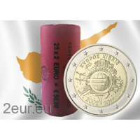 ZYPERN 2 EURO-ROLLE 2012 - 10 JAHRE EURO