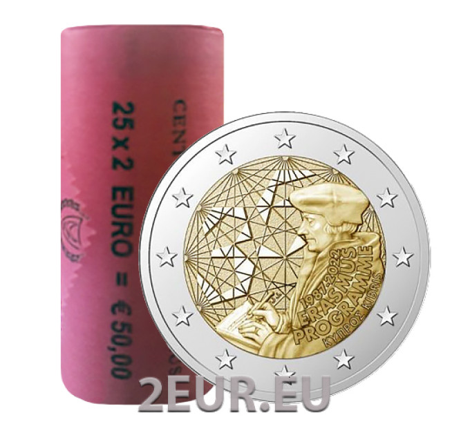 ZYPERN 2 EURO-ROLLE 2022 - 35 Jahre Erasmus-Programm