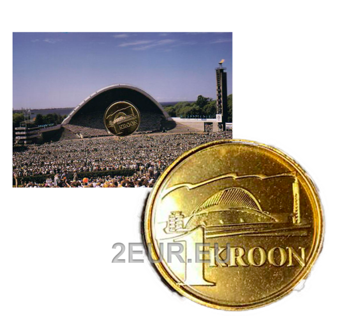 Estland 1 Krone BU 1999 - 130. Jahrestag des estnischen Liederfestivals