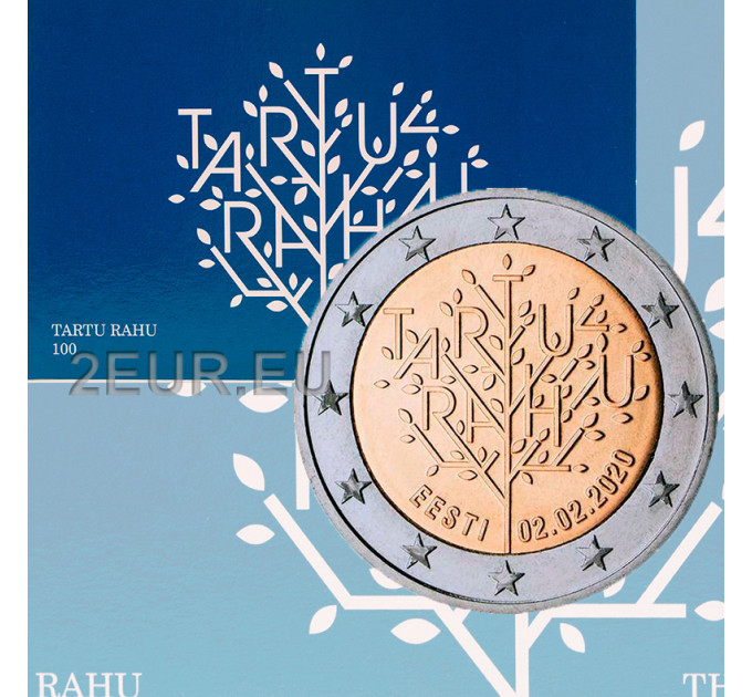 Estland 2 Euro BU 2020 - 100. JAHRESTAG DES FRIEDENSVERTRAGS VON TARTU ZWISCHEN DER RSFSR UND ESTLAND 