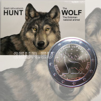 Estland 2 Euro Bu 2021 - Nationales Animal - Wolf 