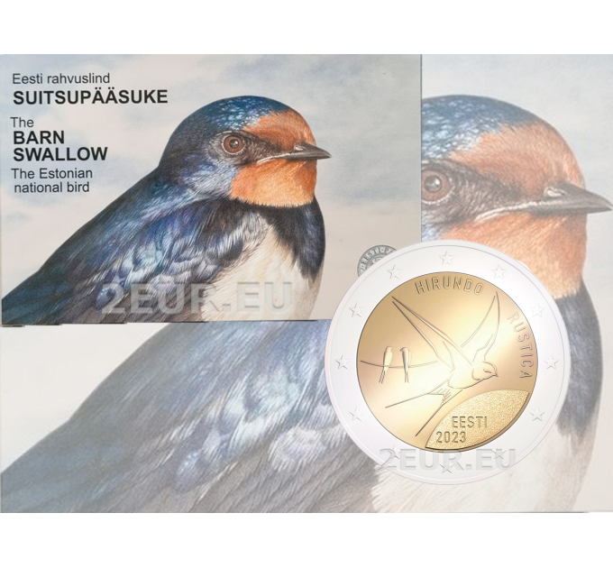 Estland 2 Euro ST 2023 - Nationalvogel - Rauchschwalbe 