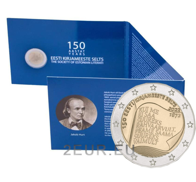 Estland 2 euro BU 2022 - 150. Jahrestag der Gesellschaft Estnischer Literaten