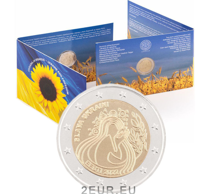 Estland 2 euro BU 2022 - Ukraine und die Freiheit