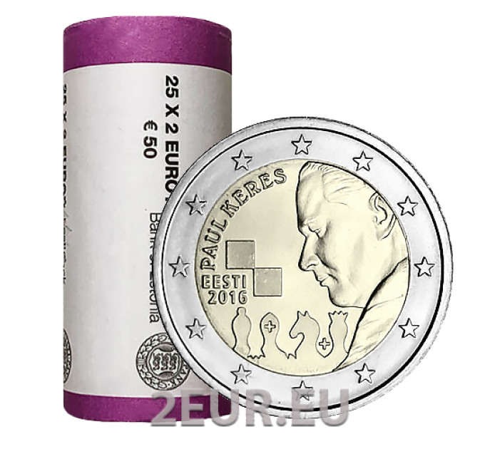 ESTLAND 2 EURO-ROLLE 2016 – 100 Jahre seit der Geburt von Paul Keres