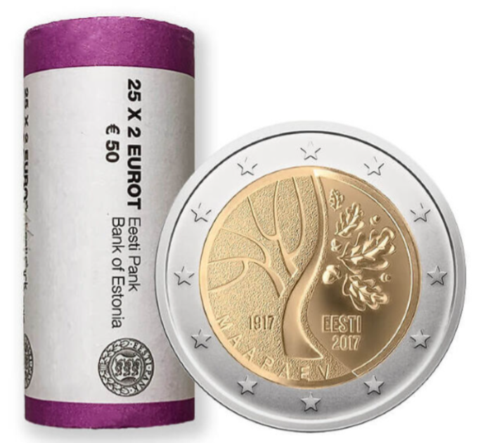 ESTLAND 2 EURO-ROLLE 2017 – Estlands Weg zur Unabhängigkeit