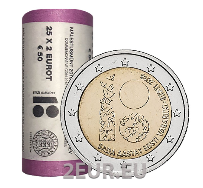 ESTLAND 2 EURO-ROLLE 2018 – 100 Jahre Republik Estland