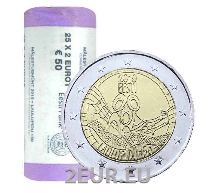 ESTLAND 2 EURO-ROLLE 2019 – 150. Jahrestag des ersten estnischen Liederfestivals