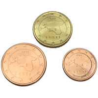 Estland 1,5,10 Cent UNZ 2022
