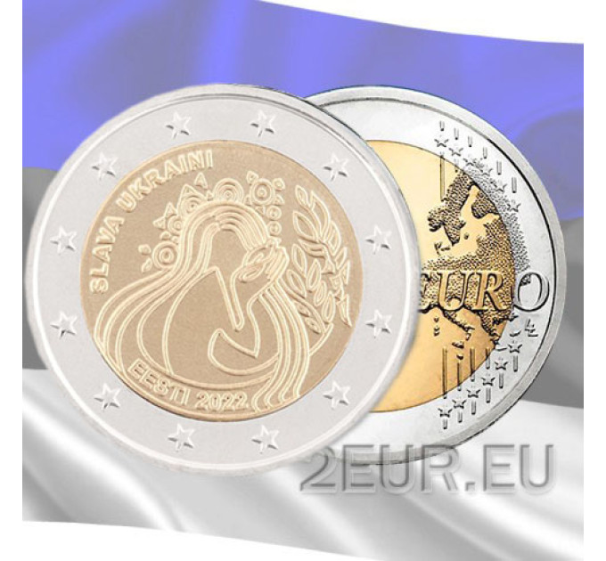 Estland 2 Euro UNZ 2022 - Ukraine und die Freiheit