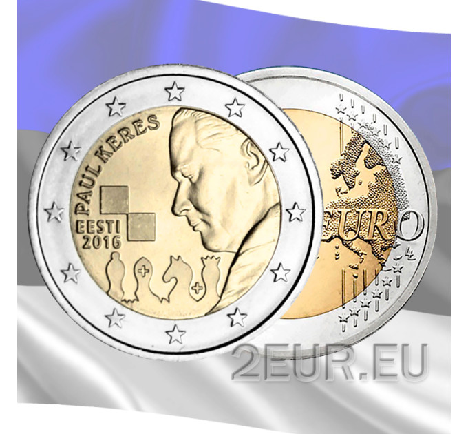 Estland 2 Euro unz 2016 - 100 Jahre seit der Geburt von Paul Keres