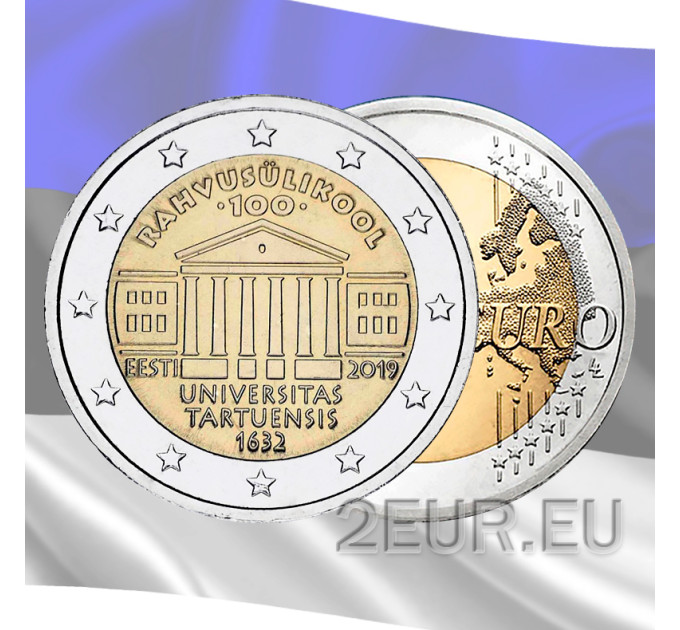 Estland 2 Euro unz 2019/2 - 100. Jahrestag der Estnischen Sprachuniversität Tartu